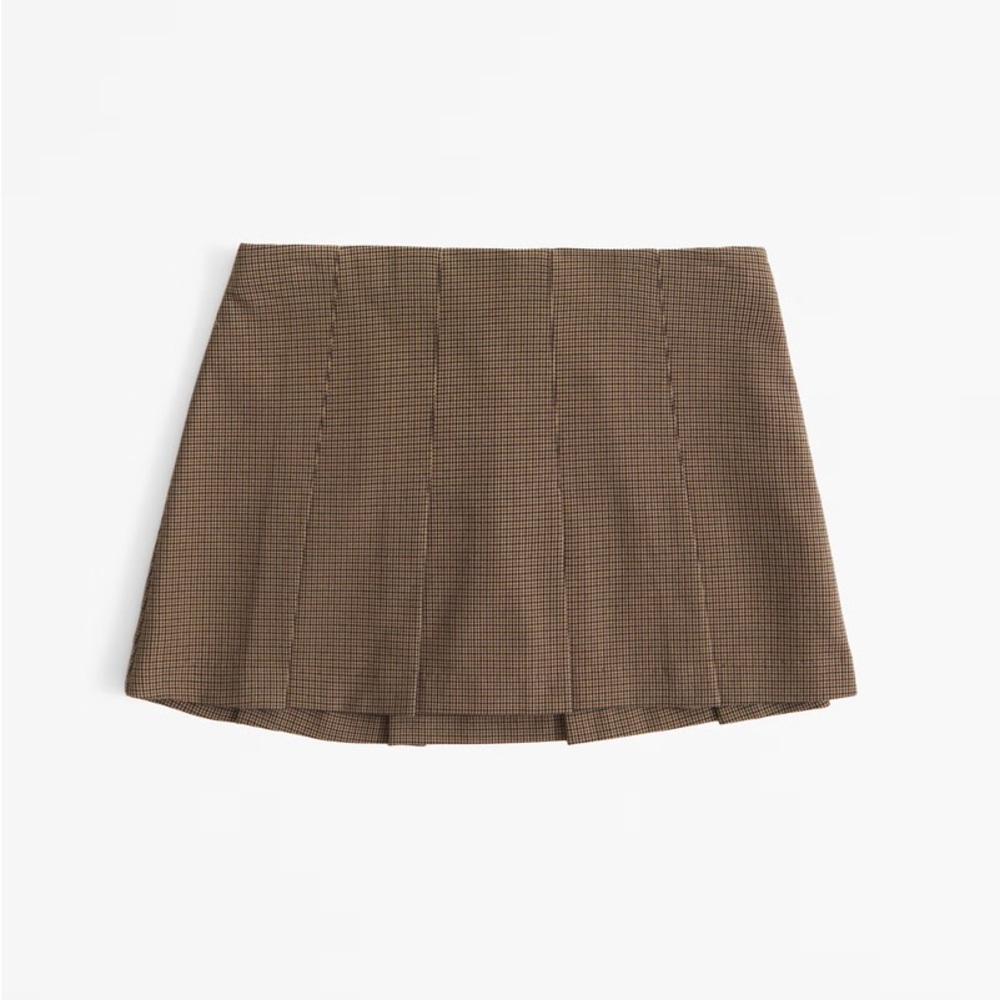 Abercrombie & Fitch Brown Checkered Mini Skirt